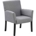 Boss Office Products Boss Contemporary Linen Guest Chair, Medium Gray B659-MG